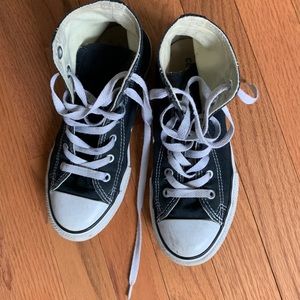 children’s black high top converse